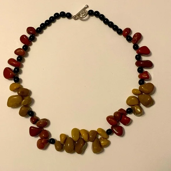 Jasper and Onyx Necklace - Picture 1 of 4